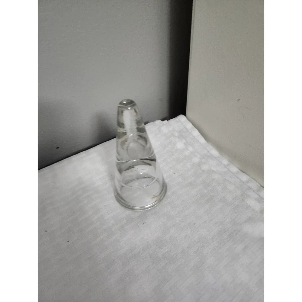 Clear Glass Conical Ring Holder Stand Minimalist Jewelry Display Organzier